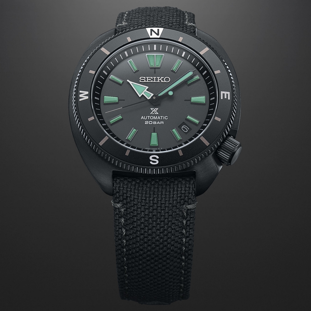 SEIKO 精工 限量款 PROSPEX 黑潮系列 夜視鏡綠 潛水機械腕錶 (SRPH99K1/4R35-05H0C)