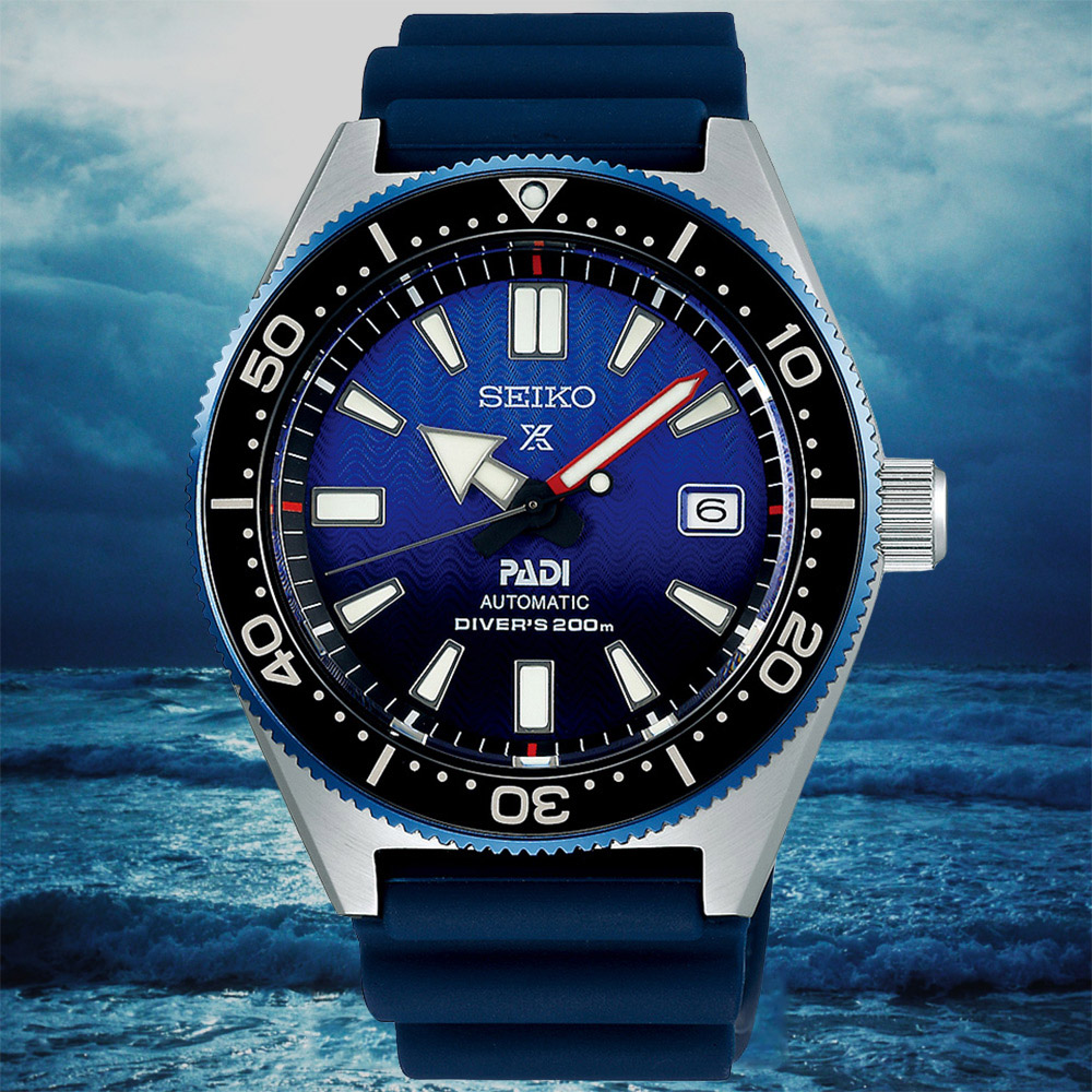 SEIKO 精工 PROSPEX系列 PADI聯名款 防水200米 潛水機械腕錶 (SPB071J1/6R15-04B0B)