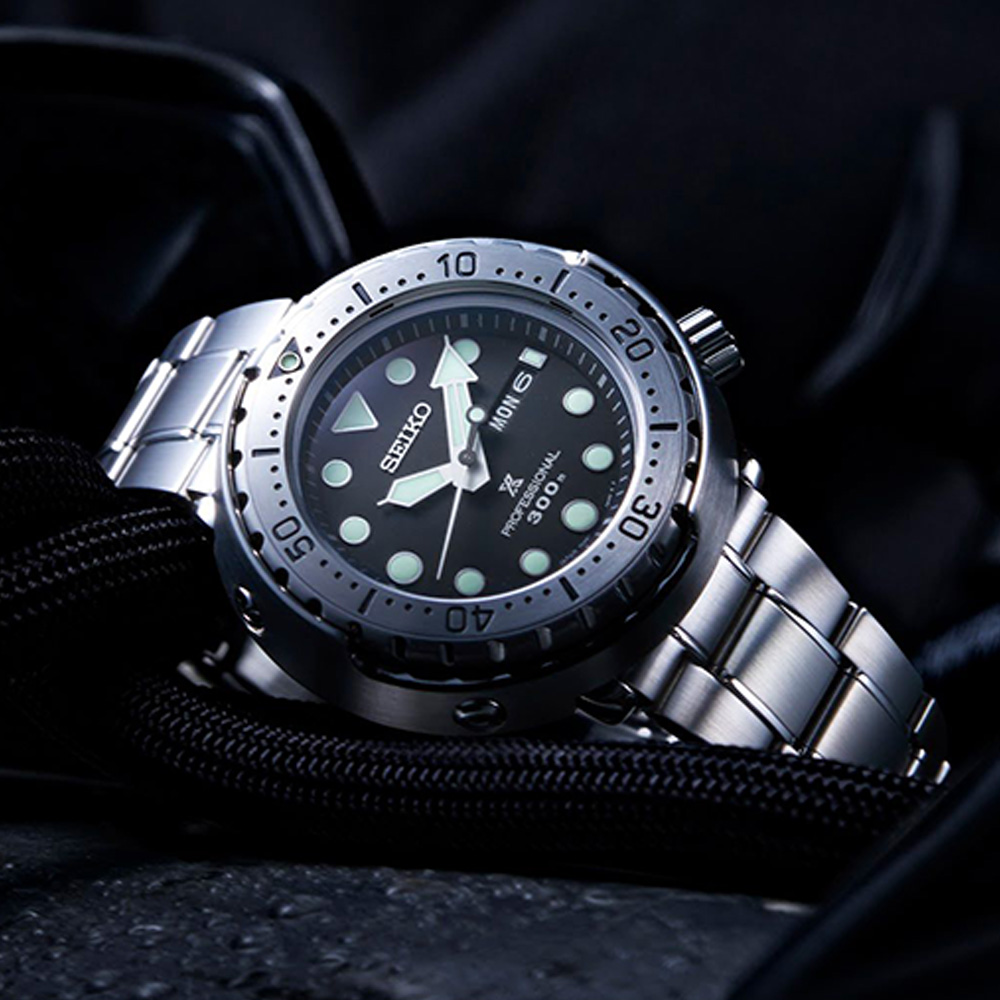 SEIKO 精工 PROSPEX系列 鮪魚罐頭 旋轉錶圈 300米潛水腕錶 (S23633J1/7C46-0AN0S)