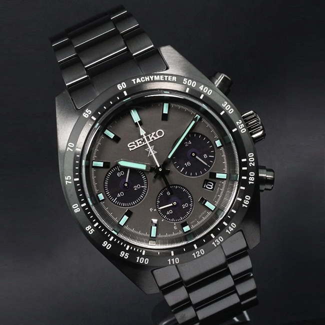 【SEIKO】精工 Prospex 夜視 熊貓錶 SSC917P1 太陽能 鋼錶帶 三眼計時男錶 V192-0AF0SD 黑