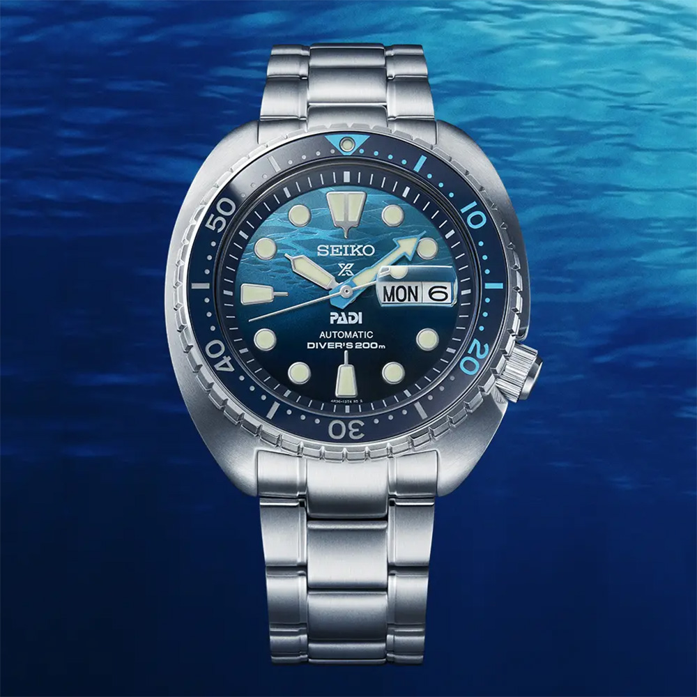 SEIKO精工 Prospex PADI 海龜 SRPK01K1 特別版200米潛水機械錶-45mm 4R36-06Z0F