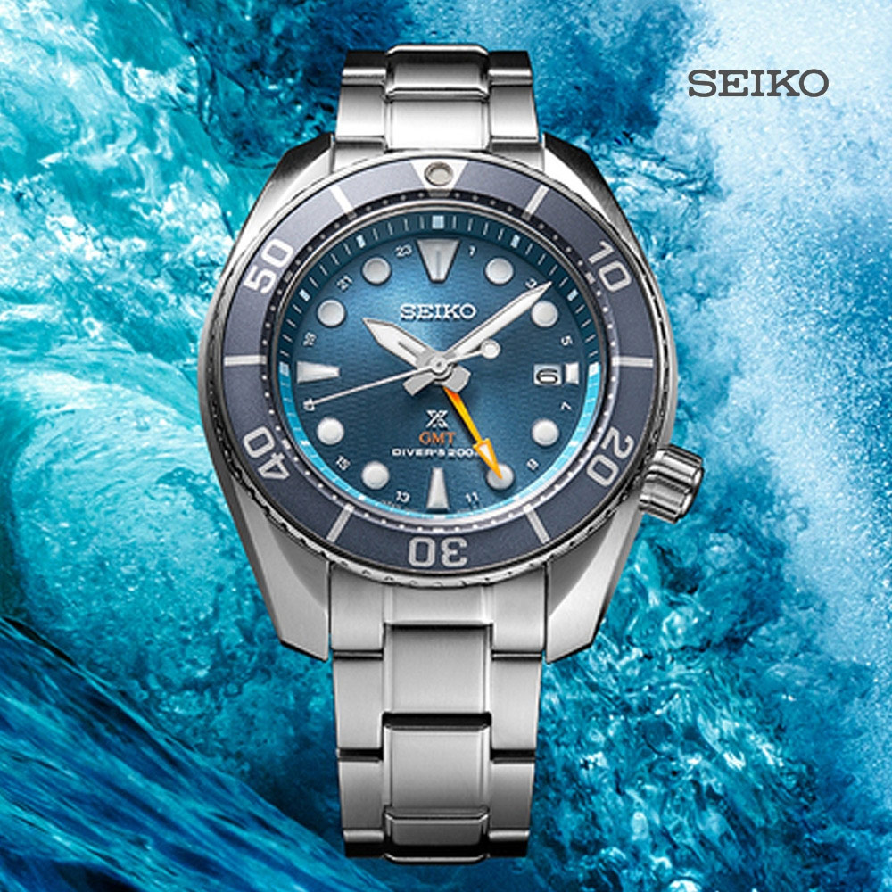 SEIKO 精工 Prospex SUMO 太陽能GMT潛水錶-藍45mm (SFK001J1/5K65-0AA0B)