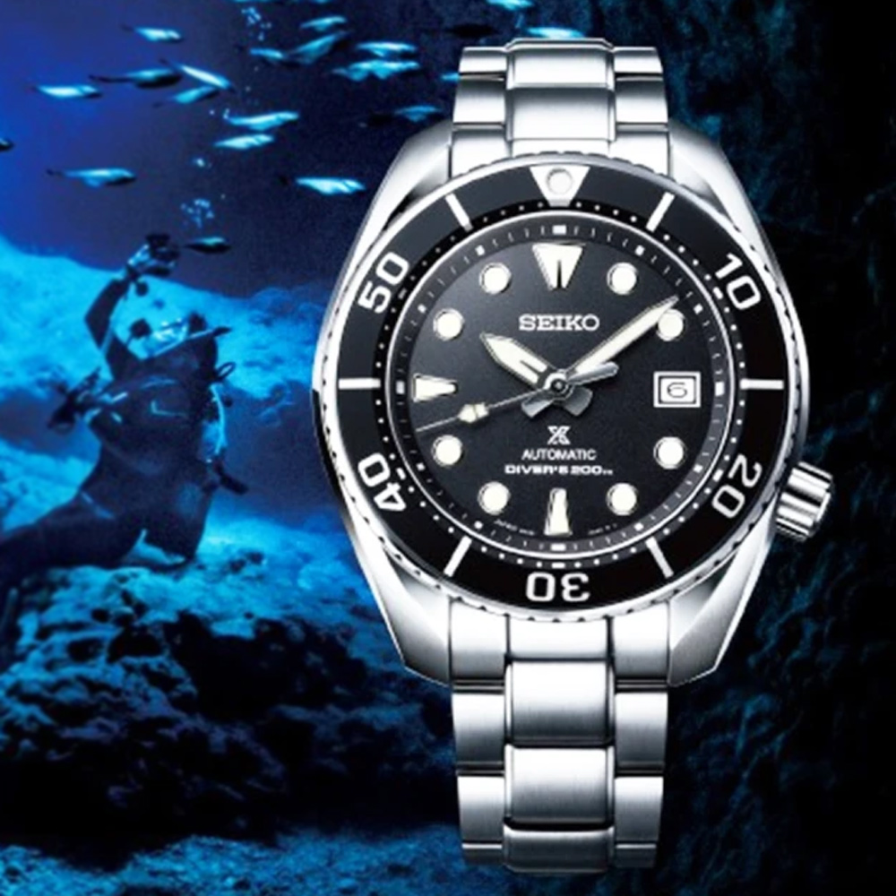 SEIKO 精工 PROSPEX DIVER SCUBA 200米潛水機械腕錶-黑45mm (SPB101J1/6R35-00A0D)