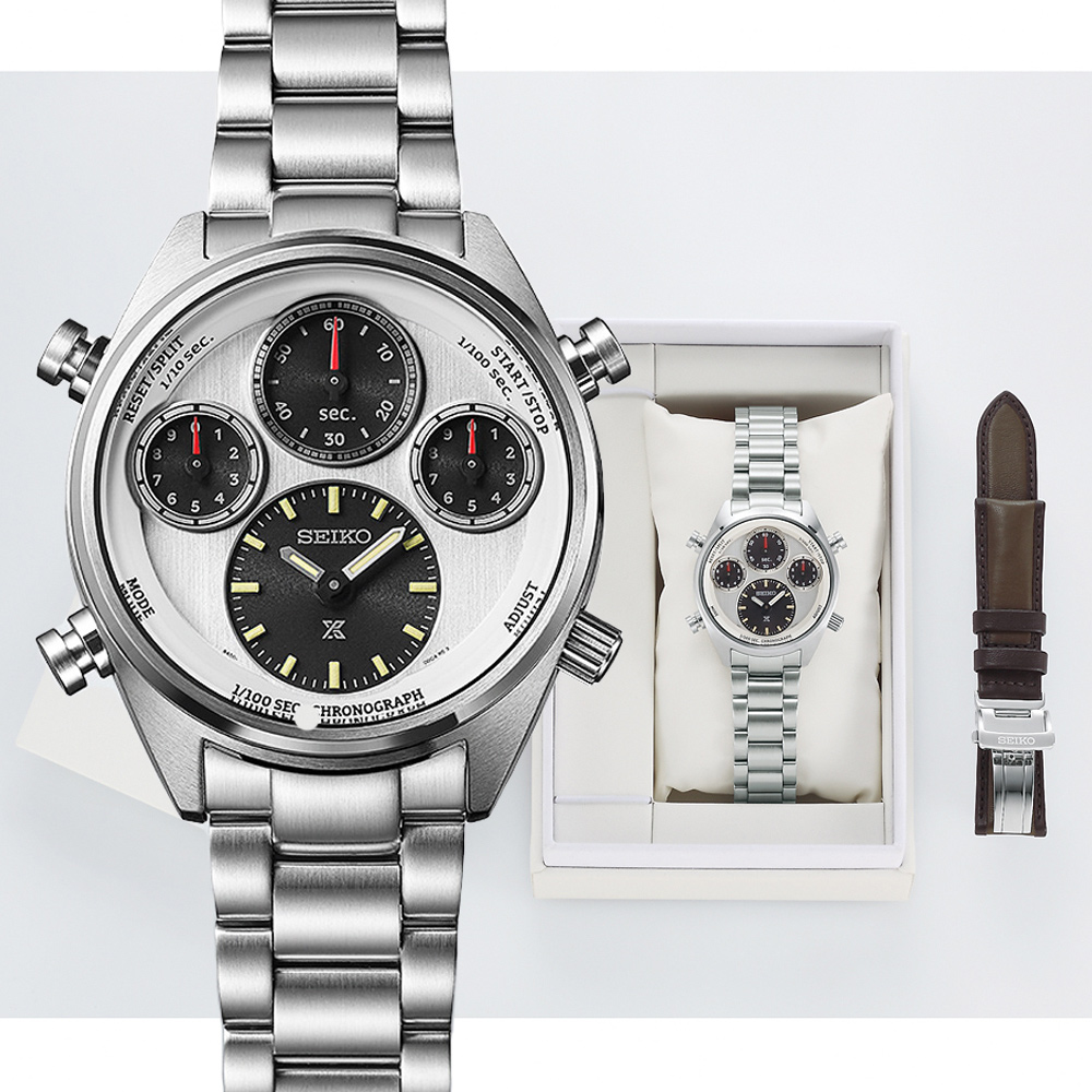 SEIKO 精工 PROSPEX 製錶110周年 太陽能計時功能不鏽鋼腕錶-42mm(SFJ009P1/8A50-00D0S)