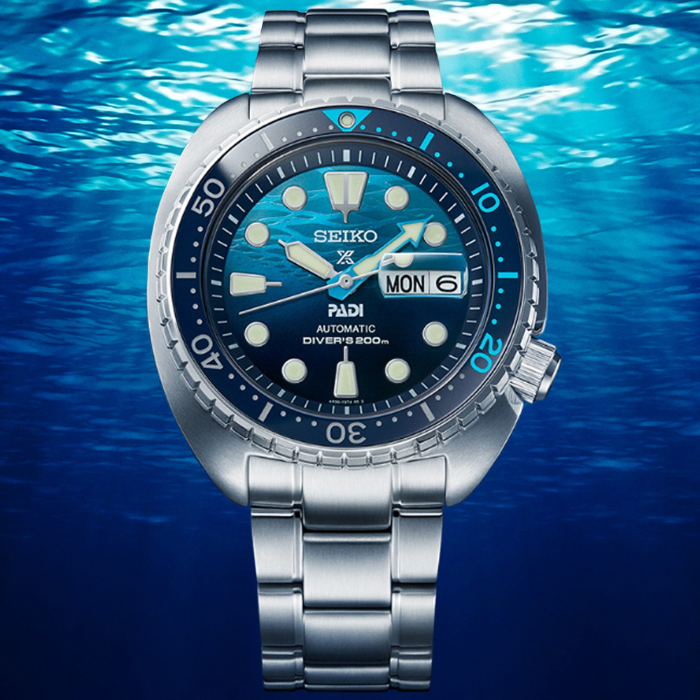 SEIKO精工 PROSPEX系列 PADI 海龜特別版 潛水機械腕錶 45mm (4R36-06Z0F/SRPK01K1)