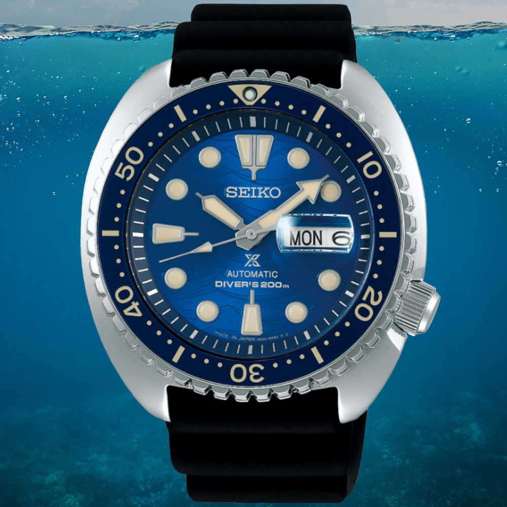 SEIKO精工 PROSPEX系列 DIVER SCUBA 防水200米 潛水機械腕錶 45mm (4R36-06Z0B/SRPE07J1)