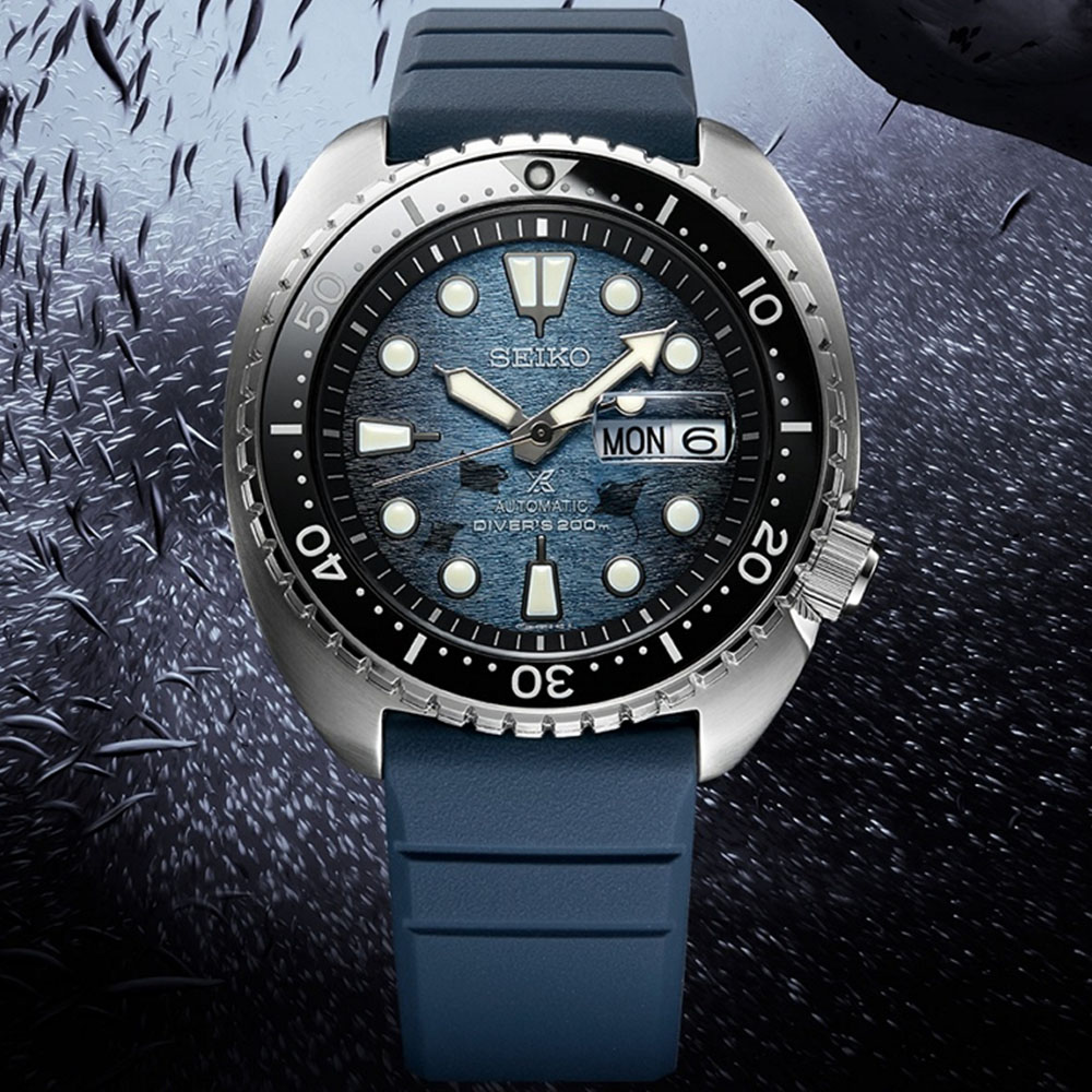 SEIKO精工 PROSPEX系列 鬼蝠魟 防水200米 潛水機械腕錶 45mm (4R36-06Z0H/SRPF77K1)
