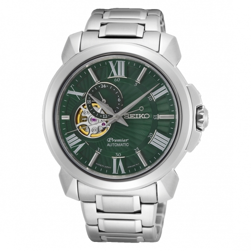SEIKO Premier 羅馬鏤空設計機械時尚腕錶4R39-00S0G(SSA419J1)