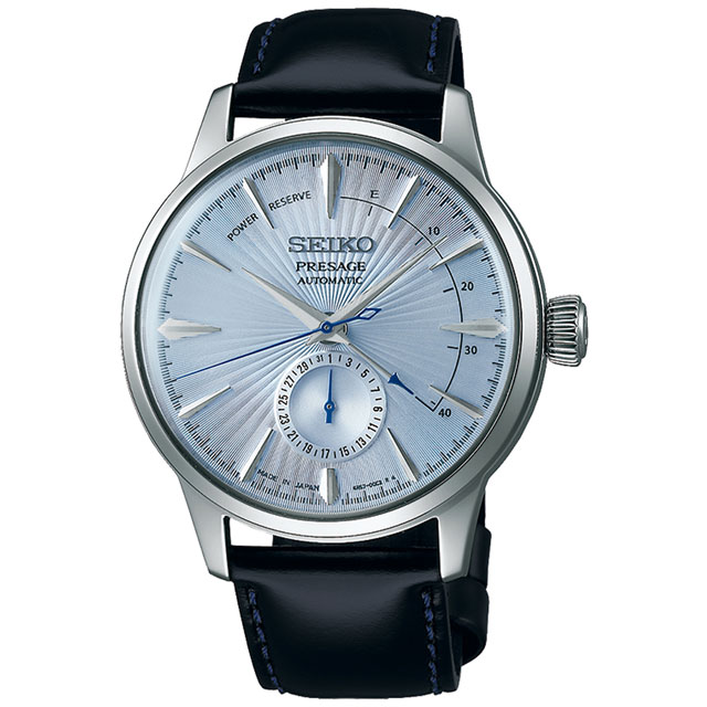 SEIKO 精工 Presage 調酒師品味紳士動力儲存顯示機械錶-藍/40.5mm 4R57-00E0B(SSA343J1)