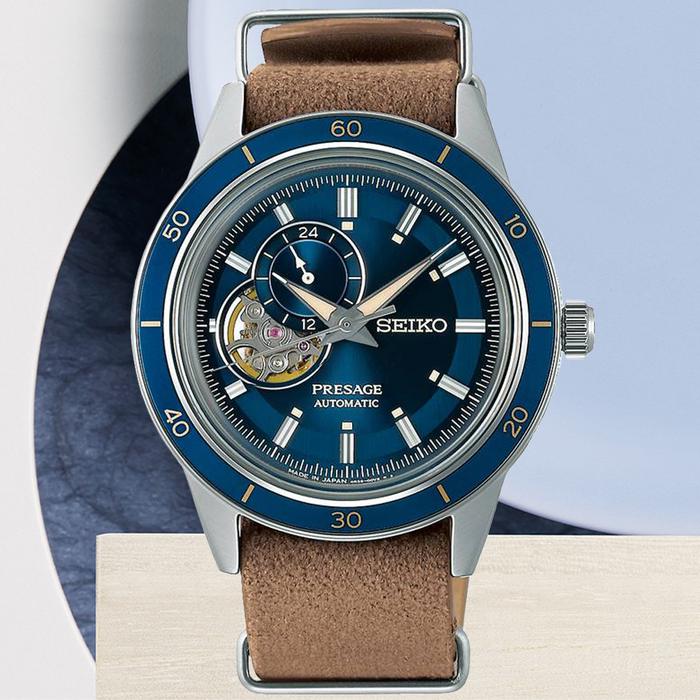 SEIKO 精工 PRESAGE系列 Style60’s 復古風 開芯機械腕錶 (SSA453J1/4R39-01A0B)