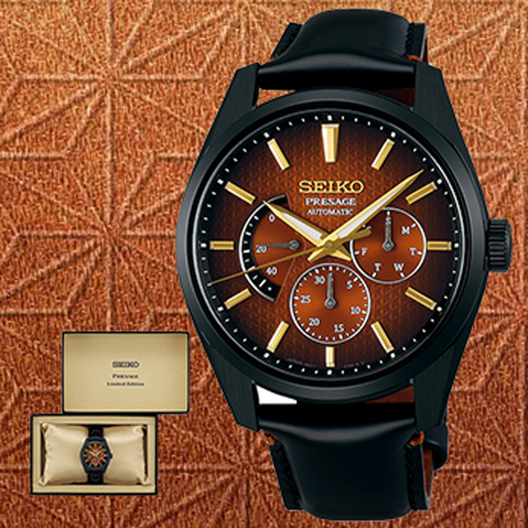 SEIKO 精工 Presage 限量新銳歌舞伎機械錶-咖啡x黑/40.2mm 6R21-01J0R(SPB329J1)