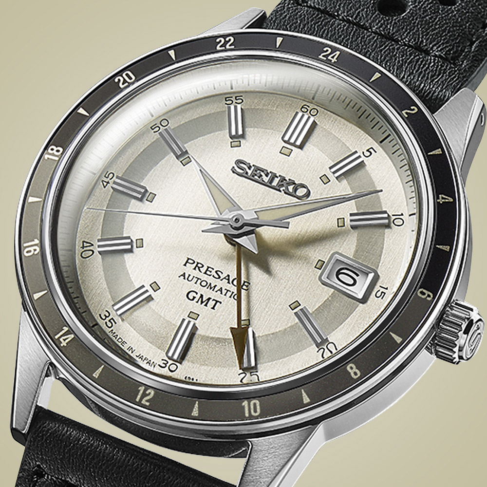 SEIKO 精工 Presage Style60’s系列 GMT機械錶-40.8mm SSK011J1 4R34-00B0Z