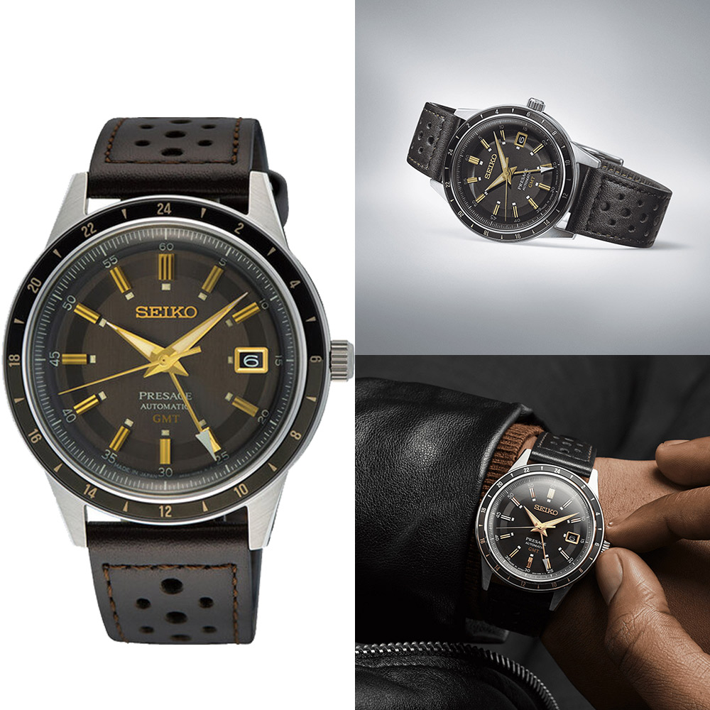 SEIKO 精工 Presage Style60’s系列GMT機械腕錶(4R34-00B0J/SSK013J1)