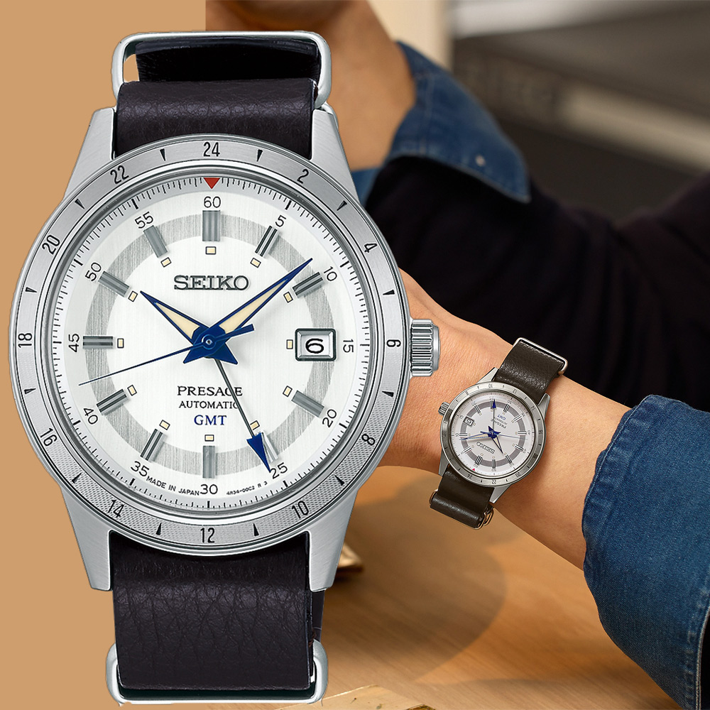 SEIKO 精工 Presage Style60’s系列 製錶110週年限量 GMT機械錶(SSK015J1/4R34-00E0J)