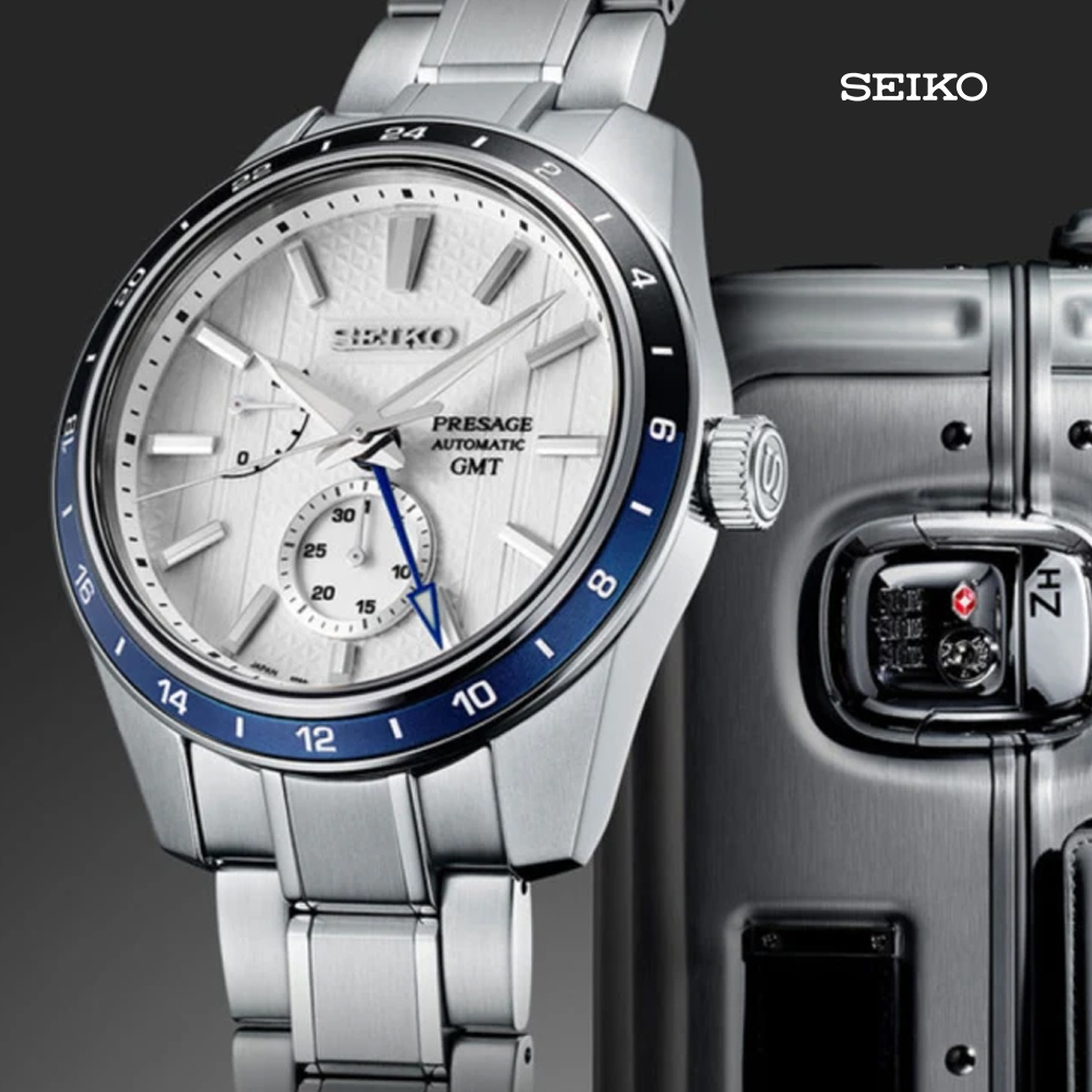 SEIKO 精工 Presage Zero Halliburton聯名限量 GMT機械腕錶-42.2mm (SPB269J1/6R64-00H0S)