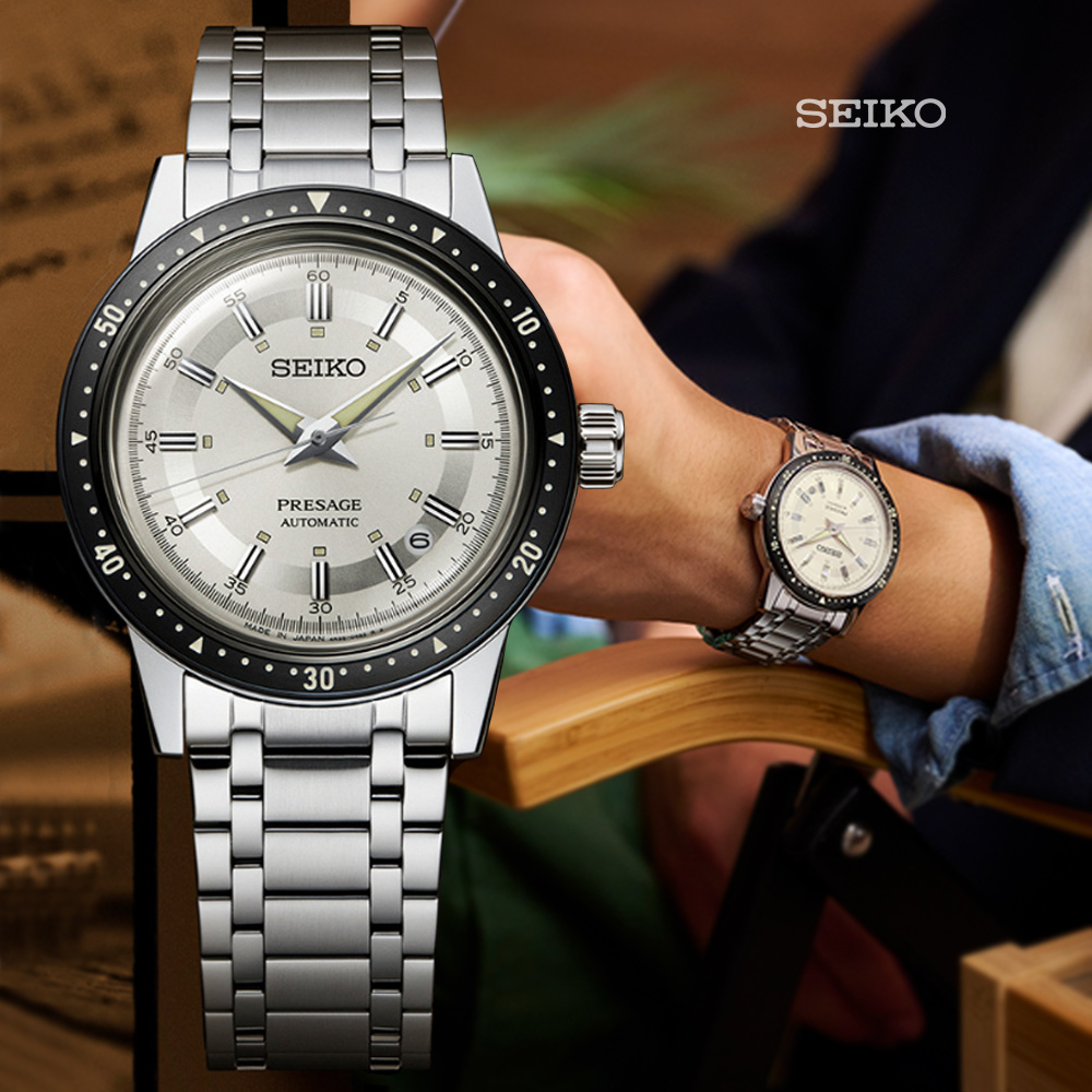SEIKO 精工 Presage 60週年限量 復刻紳士機械腕錶 SRPK61J1/4R35-05Z0S