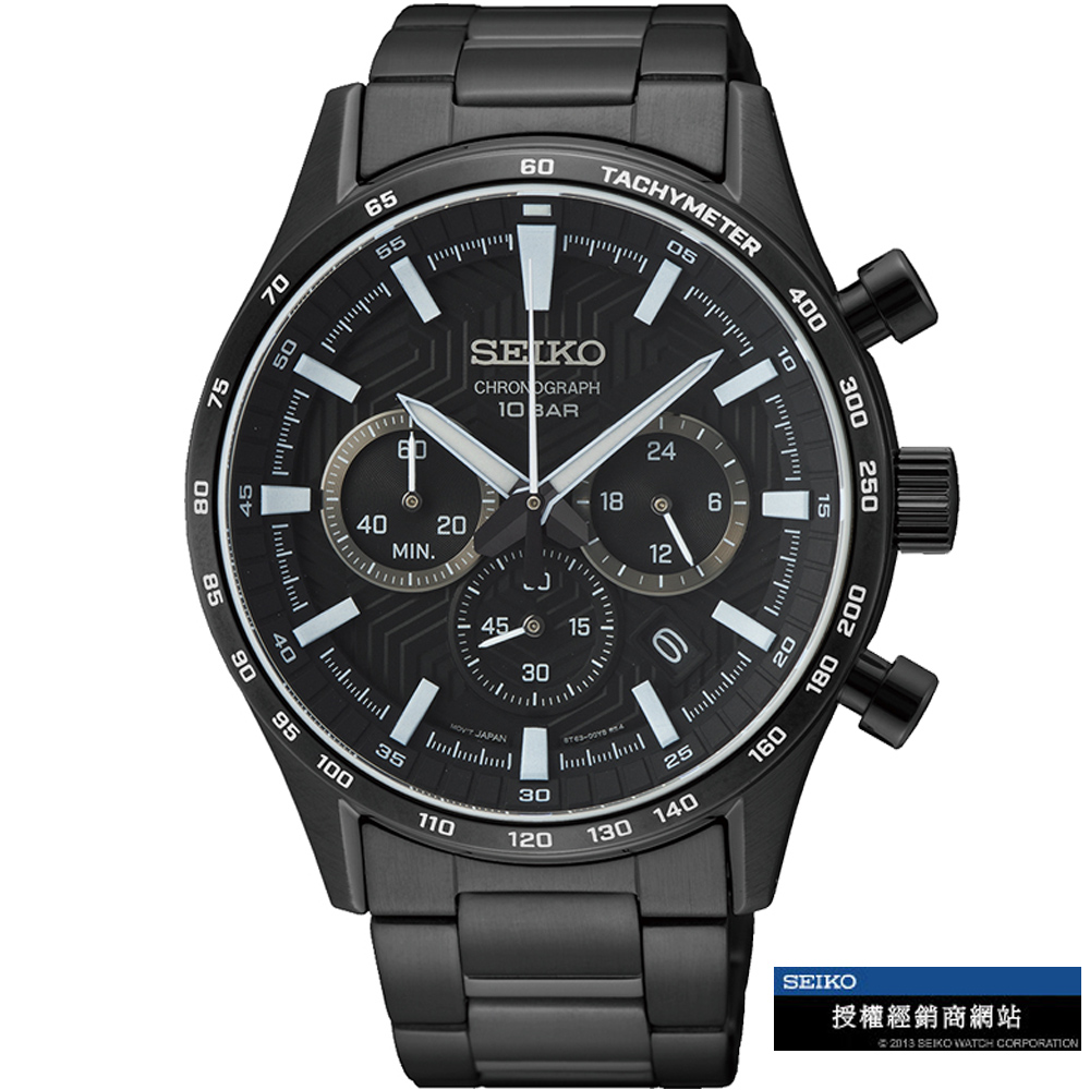 SEIKO 精工 CS系列 (8T63-00Y0SD) 競速賽車計時腕錶-SSB415P1