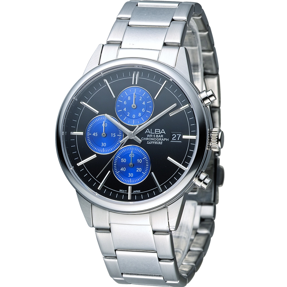 ALBA 雅柏 流行三眼計時腕錶(VD57-X079B/AM3333X1)40mm