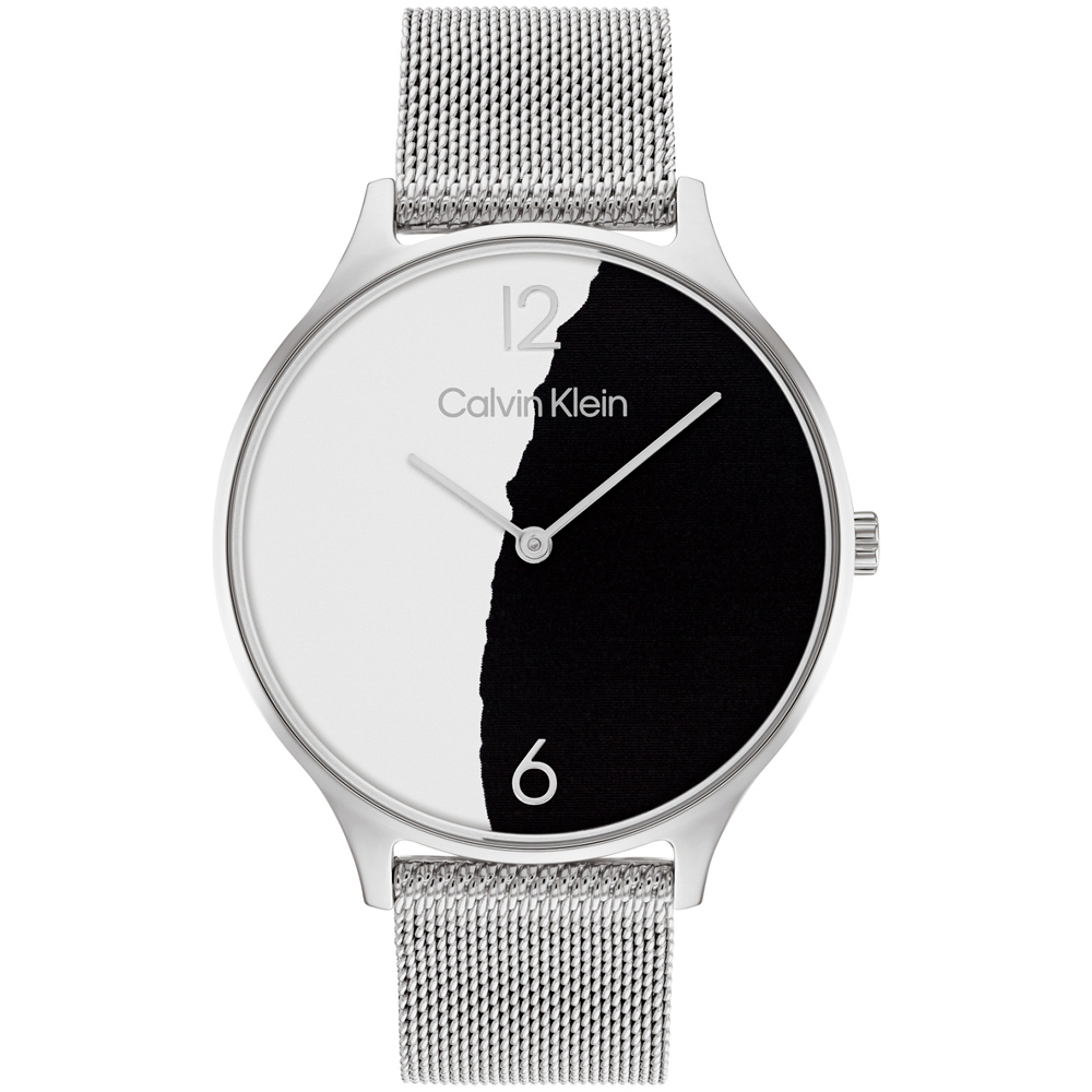 Calvin Klein CK Timeless 2H系列 時尚撞色雙針米蘭帶女錶-38mm 25200007