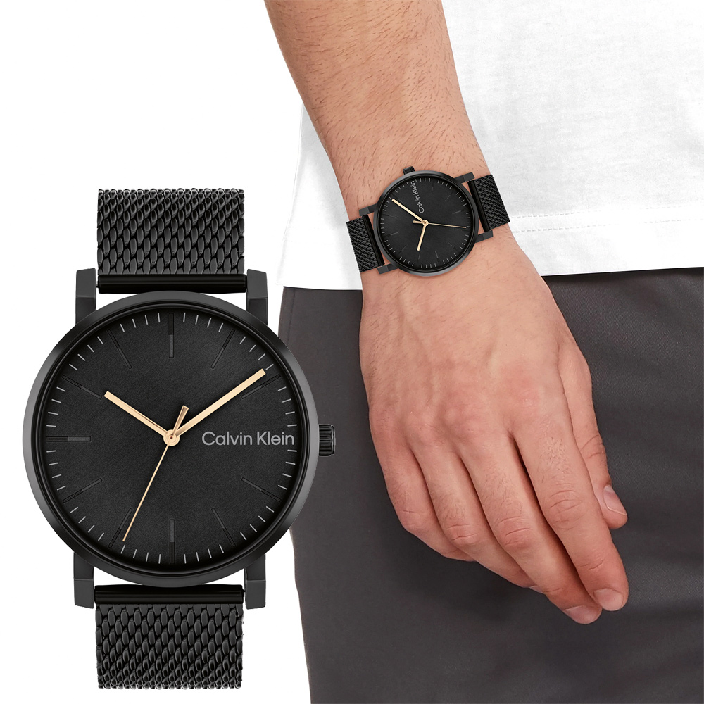 Calvin Klein CK Slate系列 時尚大三針米蘭帶手錶-43mm 25200259
