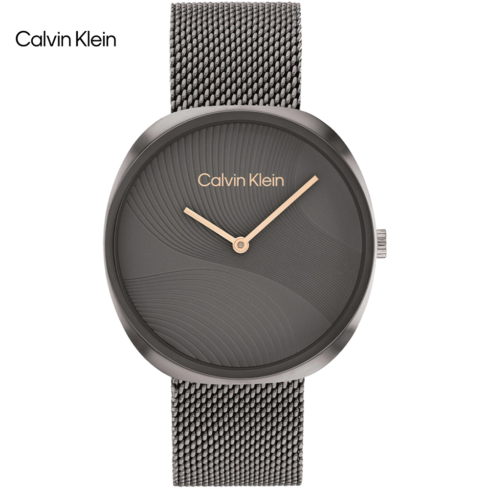 Calvin Klein 典雅時尚米蘭帶腕錶/灰/36mm/CK25200248