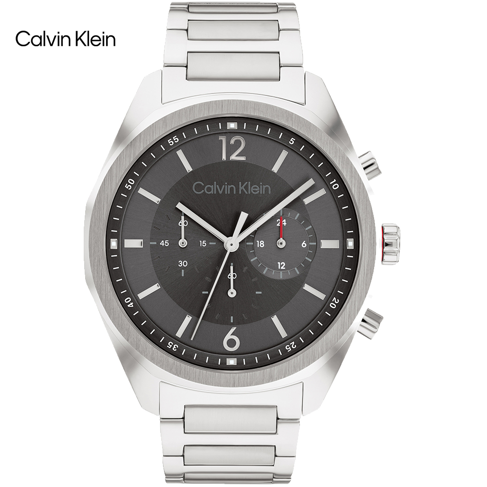 Calvin Klein 都會雅士時尚計時錶/灰/45mm/CK25200264