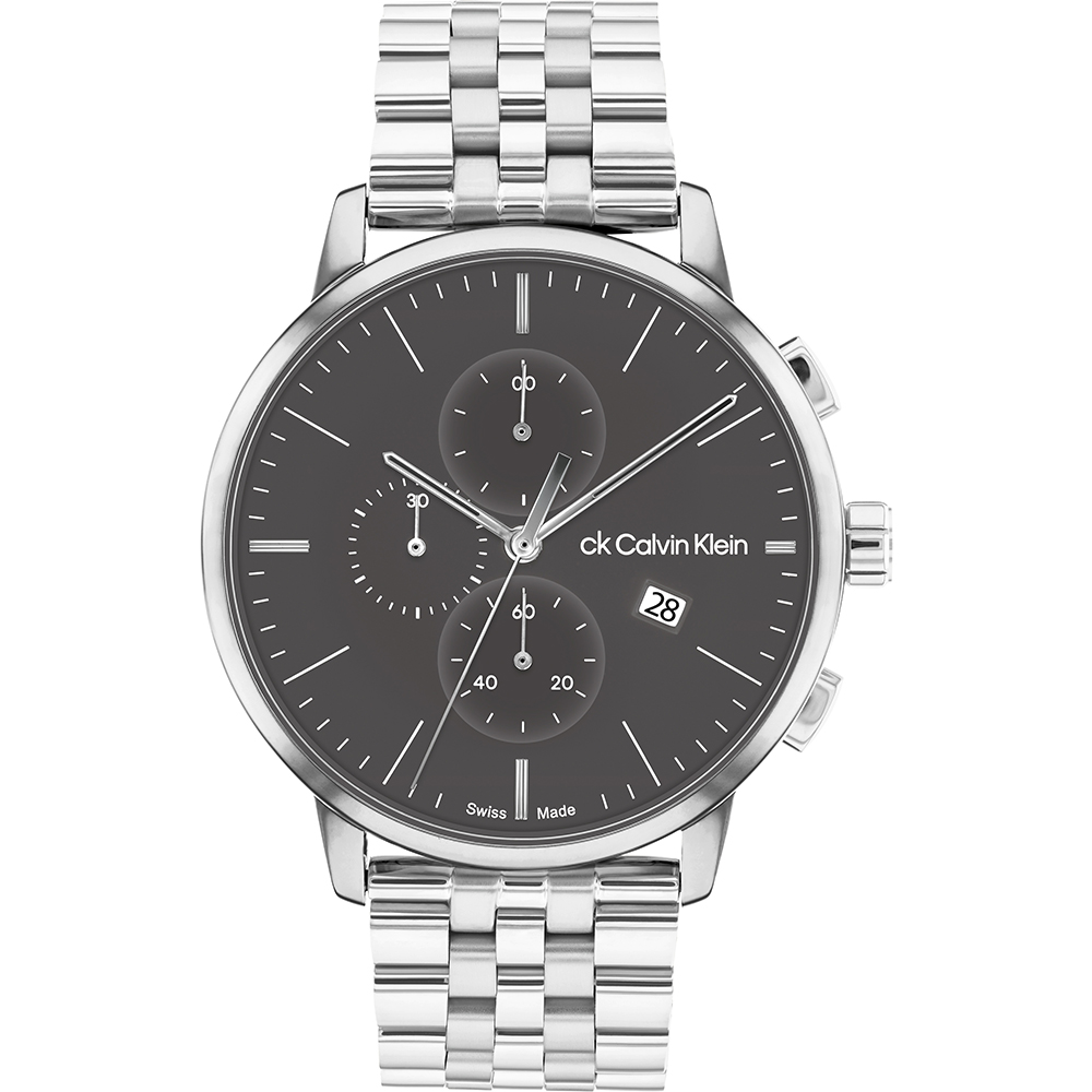 Calvin Klein 凱文克萊 CK 瑞士製三眼計時手錶-44mm(25000035)