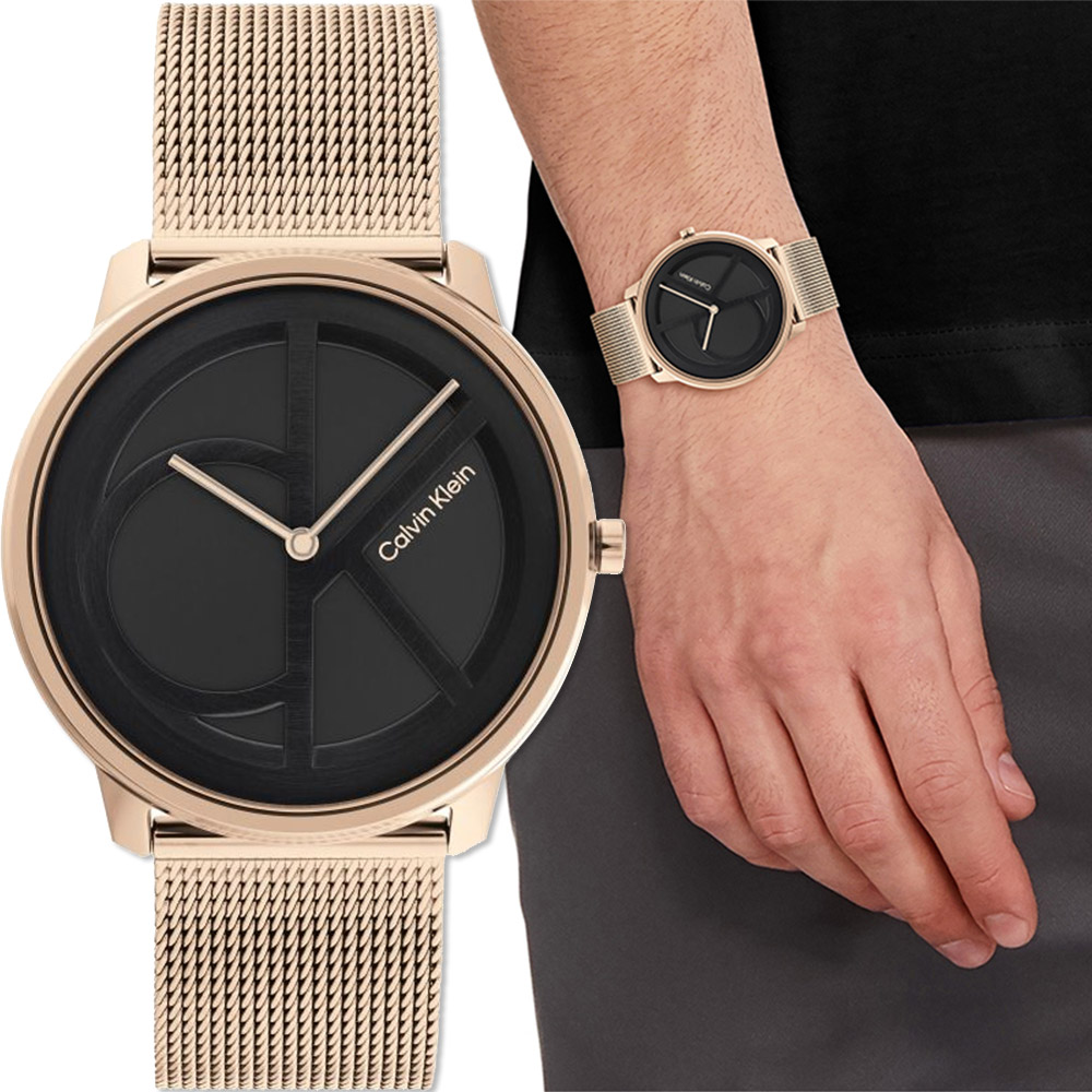 Calvin Klein 凱文克萊 CK 經典Logo米蘭帶手錶-40mm(25200029)