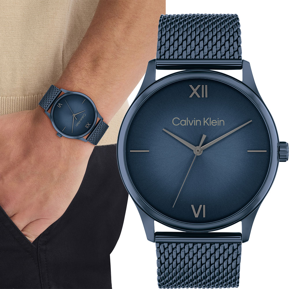 Calvin Klein 凱文克萊 CK Ascend 漸層米蘭帶手錶-43mm(25200451)