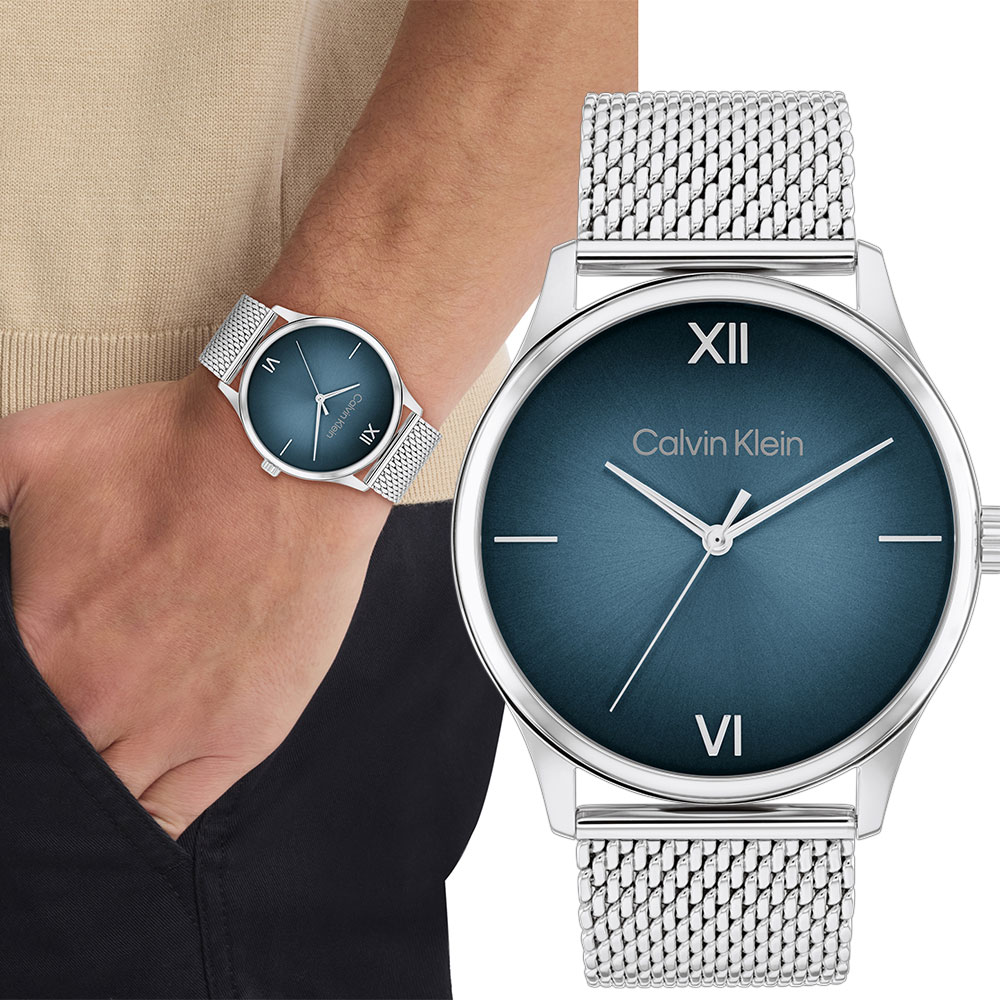 Calvin Klein 凱文克萊 CK Ascend 漸層米蘭帶手錶-43mm(25200450)