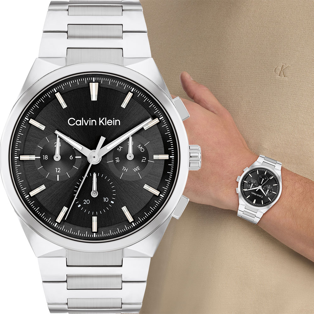 Calvin Klein 凱文克萊 CK Distinguish 日曆手錶-44mm(25200459)