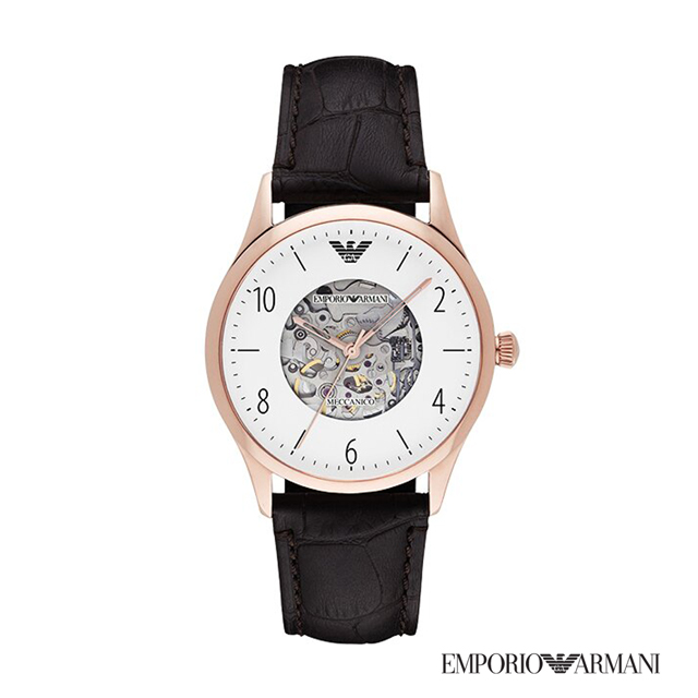 EMPORIO ARMANI 貝達系列鏤空時尚精品機械腕錶(AR1920)