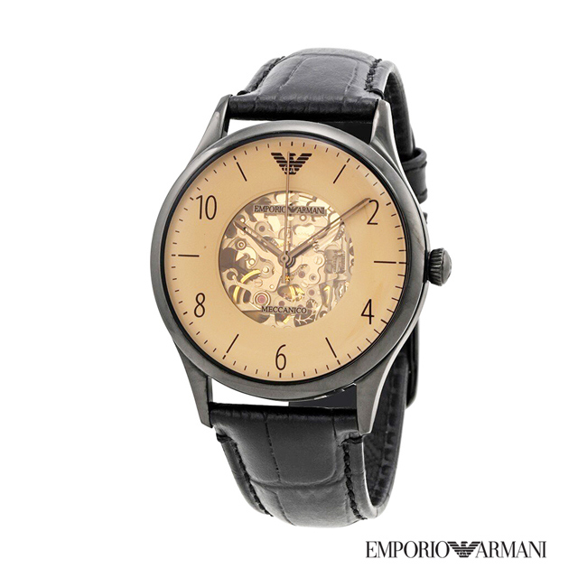 EMPORIO ARMANI 貝達系列鏤空時尚精品機械腕錶(AR1923)