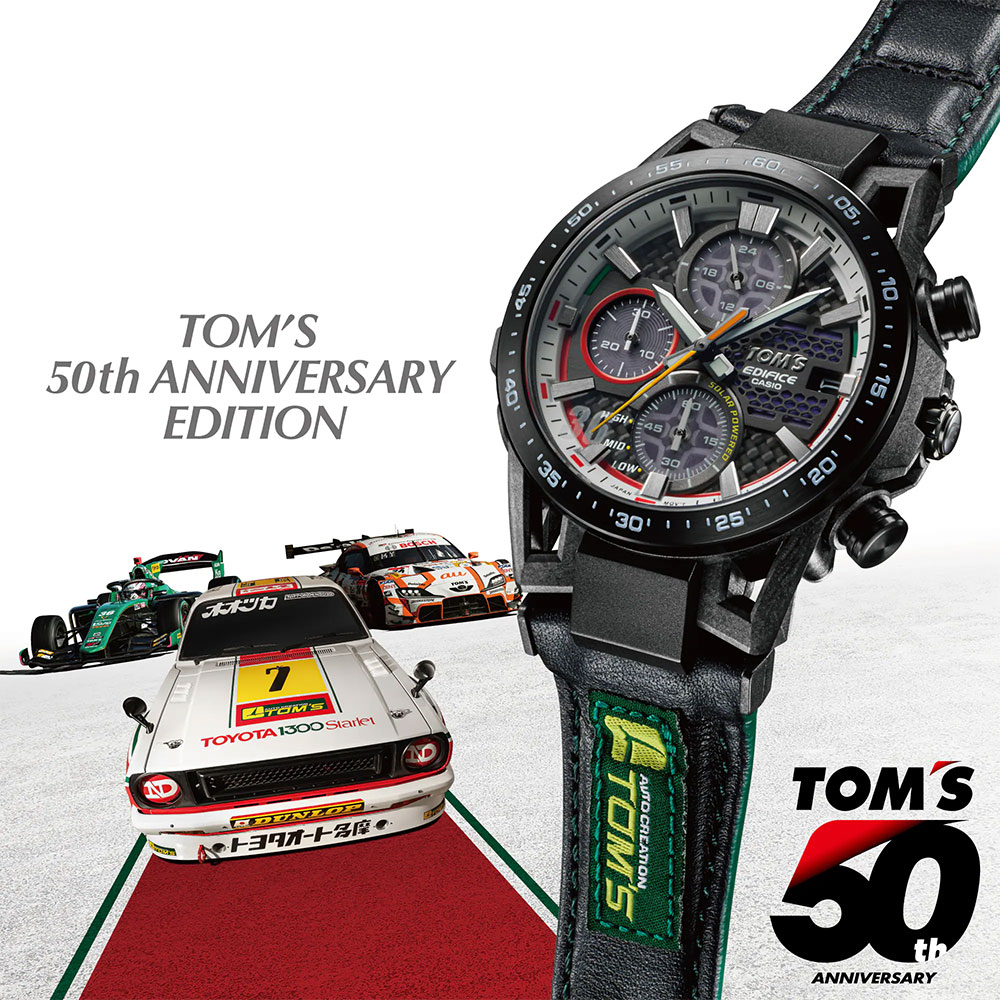 CASIO 卡西歐 EDIFICE TOM’S 50 週年紀念版聯名太陽能手錶(EFS-S641TMS-1A)