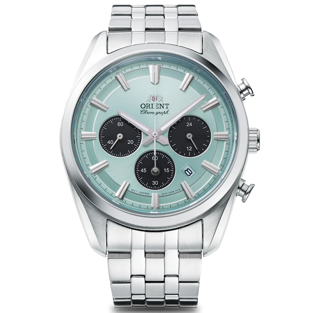 ORIENT 東方錶 Quartz Sports系列 薄荷熊貓 太陽能 計時腕錶 40.0mm / RA-TX0304L