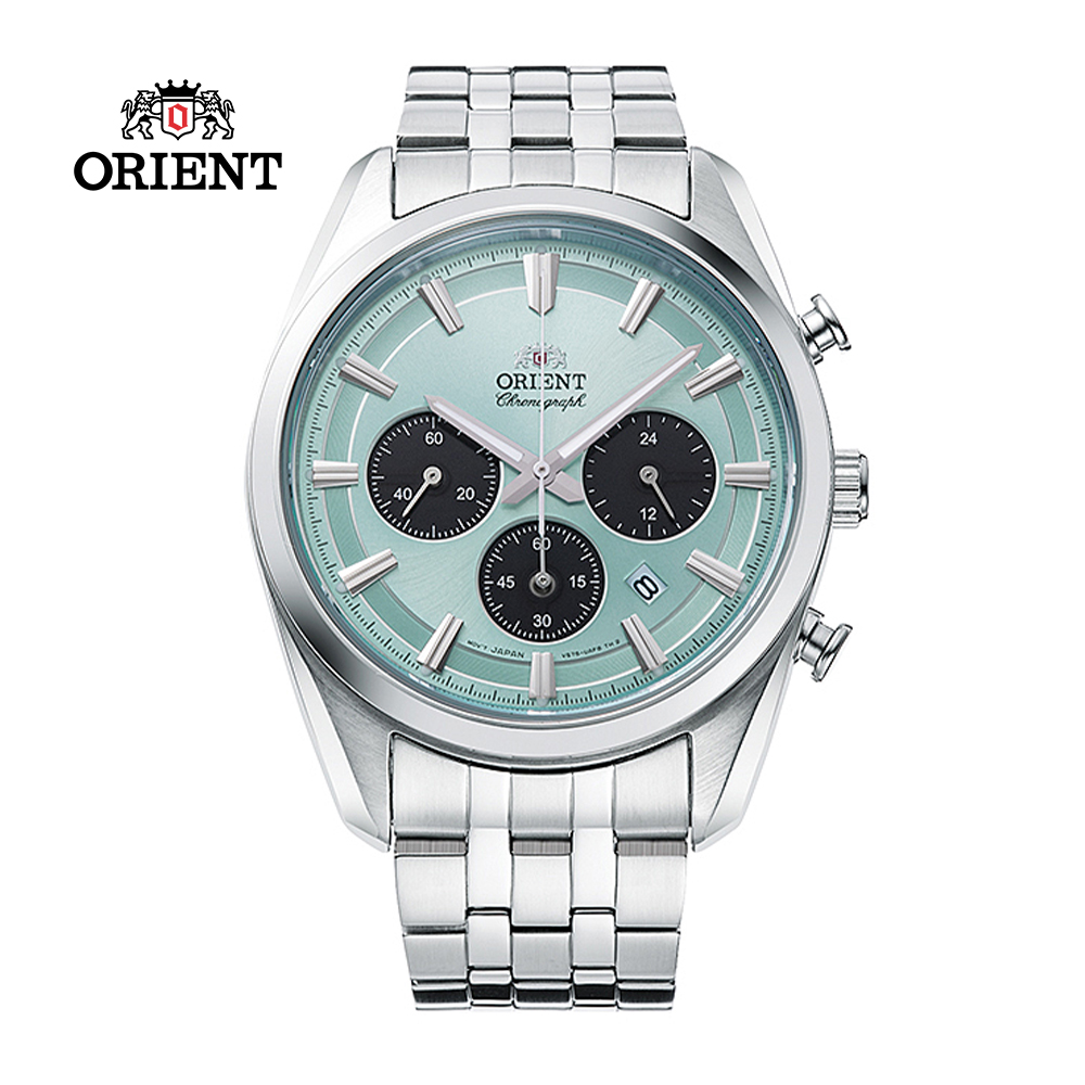 ORIENT 東方錶 Quartz Sports系列 太陽能跑馬計時腕錶 鋼帶款 藍色 RA-TX0304L - 40.0 mm