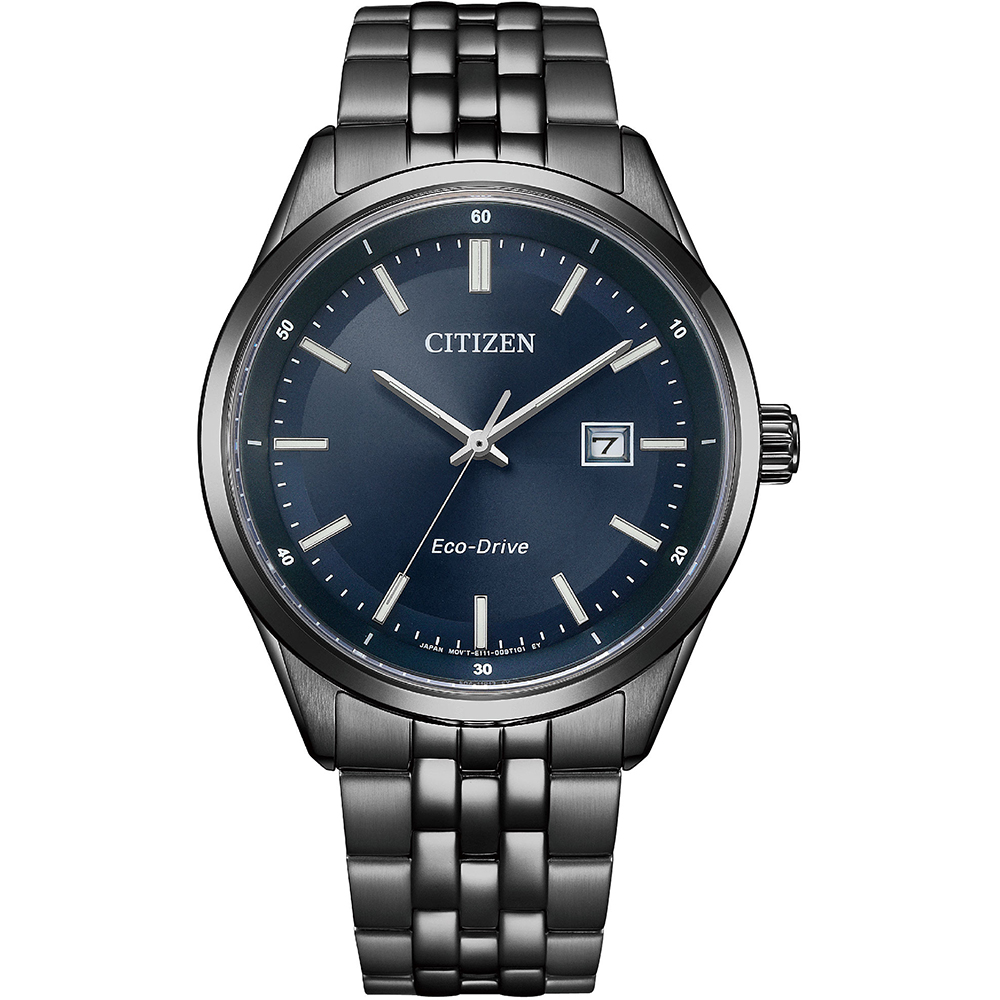 CITIZEN 星辰 GENT 光動能簡約時尚腕錶/藍X黑/41mm/BM7567-50L