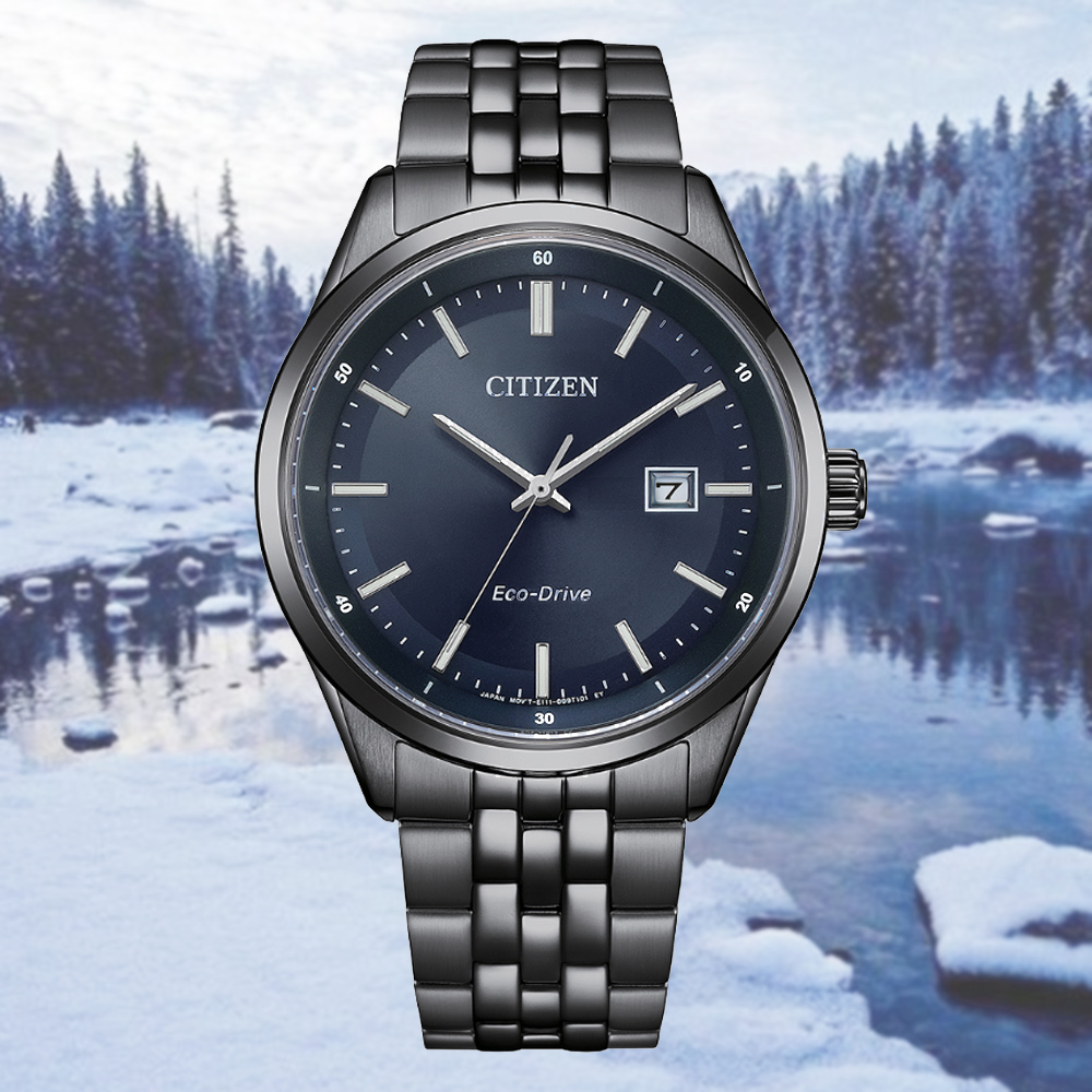 CITIZEN 星辰 GENTS 亞洲限定款 光動能 不鏽鋼紳士腕錶-藍41mm BM7567-50L