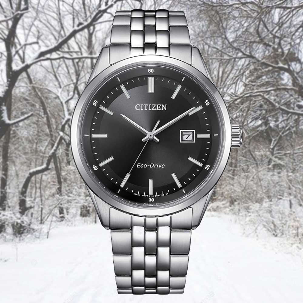 CITIZEN 星辰 GENTS 亞洲限定款 光動能 不鏽鋼紳士腕錶-黑41mm BM7560-59E