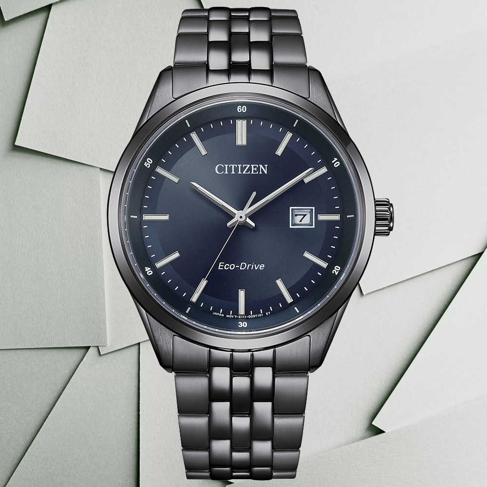 CITIZEN星辰 GENTS系列 光動能 時尚簡約腕錶 41mm/BM7567-50L