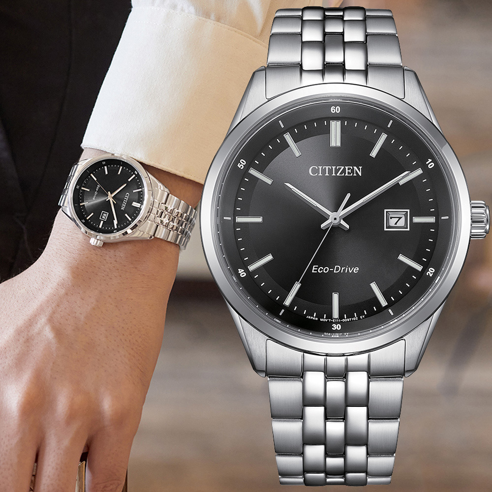 CITIZEN星辰 GENTS系列 光動能 時尚簡約腕錶 41mm/BM7560-59E