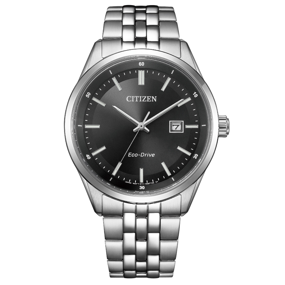 CITIZEN 簡約紳士藍寶石鏡面光動能腕錶BM7560-59E