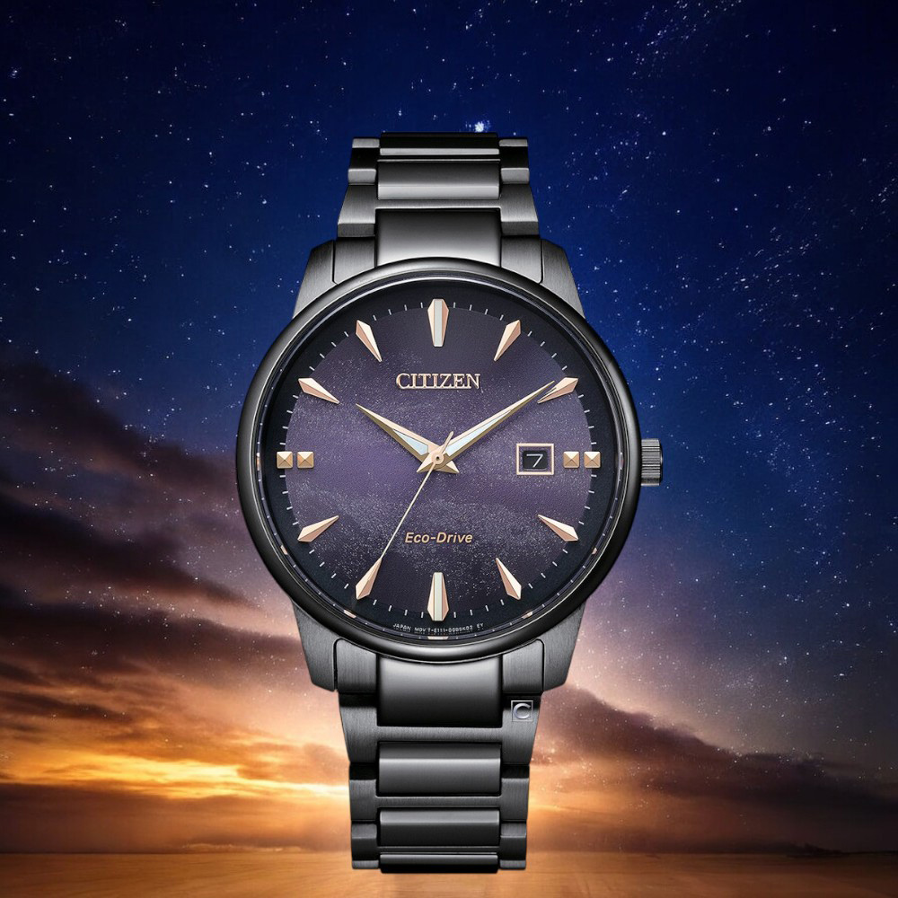 CITIZEN 星辰 Eco-Drive 星光紫光動能錶 男錶 手錶-39.5mm/BM7595-89X