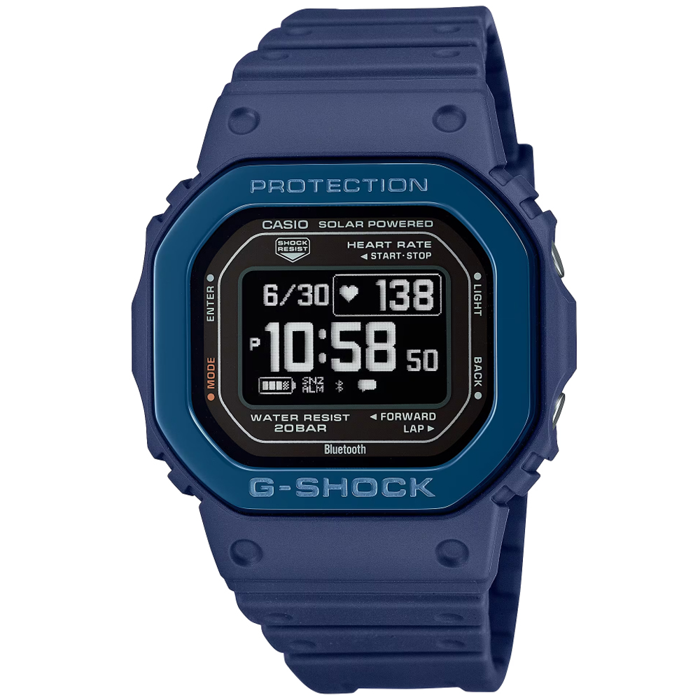 CASIO卡西歐 G-SHOCK G-SQUAD 強悍耐用 太陽能運動腕錶 44.5mm / DW-H5600MB-2