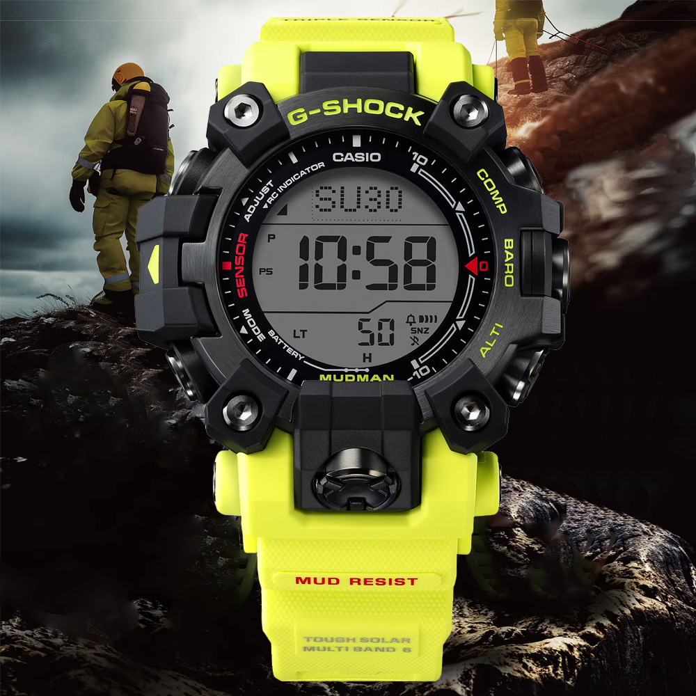 CASIO卡西歐 G-SHOCK MASTER of G系列 多功能電子腕錶 52.7mm / GW-9500MRY-1A9