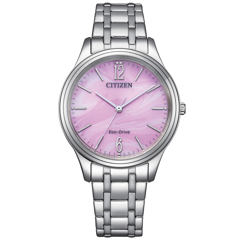 CITIZEN星辰 LADYS系列 光動能 簡約時尚腕錶 禮物 推薦 34mm / EM0411-71X