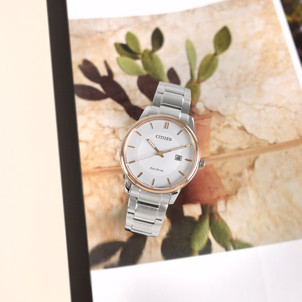 CITIZEN 星辰錶 / BM6979-74A / 光動能 簡約時尚 藍寶石水晶玻璃 白色 40mm