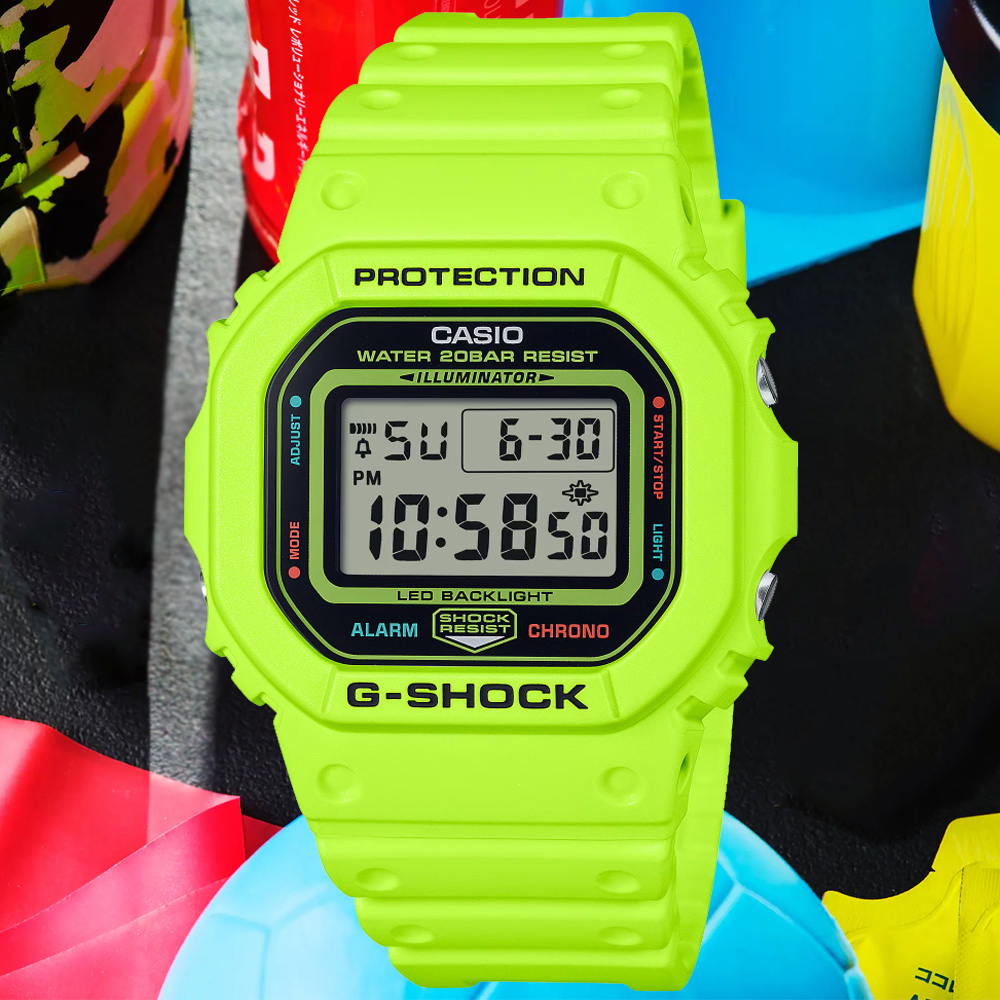 CASIO卡西歐 G-SHOCK 運動風 經典電子腕錶 42.8mm / DW-5600EP-9