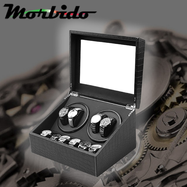 Morbido蒙彼多搖錶器/自動機械錶收藏盒/上鍊盒 鱷魚紋(4+6只入)