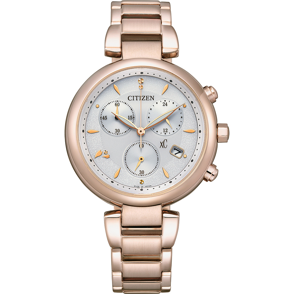 CITIZEN 星辰 XC 亞洲限定 情人節推薦款 光動能計時女錶 FB1456-65A